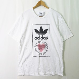 【中古】アディダス adidas バレンタインデー Tシャツ UNISEX TEE コットン O ホワイト gk7165 2sa5587 メンズ レディース