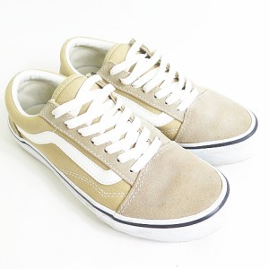 【中古】バンズ VANS OLD SKOOL DX オールドスクール DX ローカット スニーカー 23cm ベージュ V36CL+CALM 