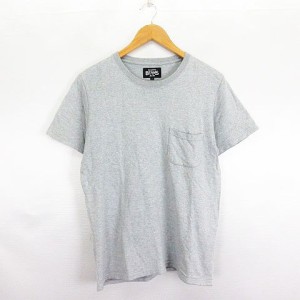 【中古】ビームス BEAMS Tシャツ カットソー 半袖 クルーネック コットン L グレー ※EKM メンズ