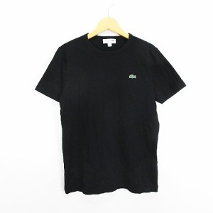 【中古】ラコステ LACOSTE Tシャツ カットソー 半袖 クルーネック ロゴ ワッペン コットン XS ※EKM メンズ