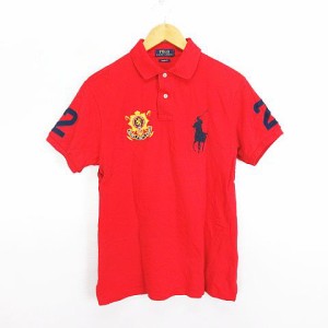 【中古】ポロ ラルフローレン POLO RALPH LAUREN ポロシャツ 半袖 ビッグポニー 刺繍 コットン レッド ※EKM メンズ