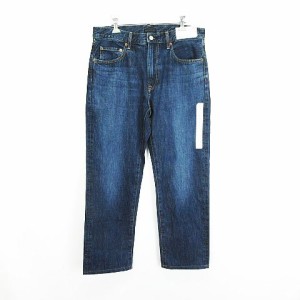 【中古】未使用品 ユニクロ UNIQLO デニム ジーンズ ボトムス ストレート レギュラーフィット 31 ブルー ※EKM メンズ