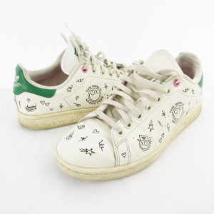 【中古】アディダス adidas スニーカー  STAN SMITH  スタンスミス アンドレサライヴァ GY1786 US6 24.5ｃｍ ホワイト/ グリーン