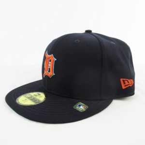 【中古】ニューエラ NEW ERA キャップ 帽子 Detroit Tigers デトロイトタイガース 7 3/4 61.5ｃｍ 紺 ネイビー メンズ