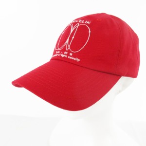 【中古】gadid anoniem ガディッドアノニエム RUUD/ RED キャップ 帽子 ロゴ 刺繍 コットン メンズ