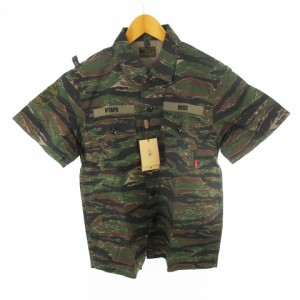 【中古】未使用品  WTAPS BUDS SS 02 SHIRT TIGER STRIPE シャツ 半袖 NON 171GWDT-SHM03 迷彩柄 タイガーカモフラ 2