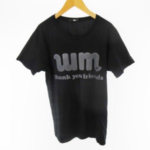 【中古】ダブルジェイケイ wjk  M THANK YOU FRIENDS 半袖 Tシャツ 黒 ブラック M コットン メンズ