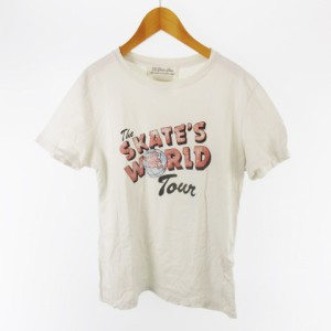 【中古】レミレリーフ REMI RELIEF Tシャツ 半袖 ロゴ プリント ホワイト 白 コットン M メンズ