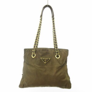 プラダ 三角ロゴプレート ゴールド金具 ショルダーバッグ トートバッグ B4001M ナイロン レディース PRADA 【1-0116862】