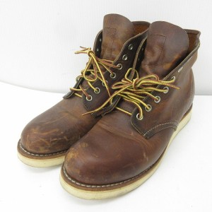 【中古】REDWING 9111 11年 アイリッシュセッター ブーツ レザー ラウンドトゥ ラフ&タフ USA製 茶 ブラウン 7.5D 25.5cm相当 STK