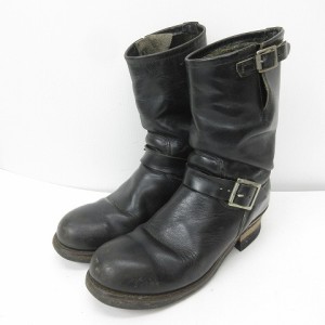 【中古】REDWING 8280 PT83 エンジニア ブーツ ナイフポケット ヴィンテージ レザー 廃盤 USA製 ブラック 黒 約25cm相当 STK