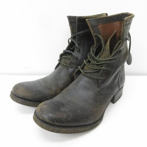 【中古】カルペディエム C-DIEM 5 HOLE BOOTS ブーツ レザー シューズ プレーントゥ 茶 ブラウン 40 26cm相当 STK メンズ