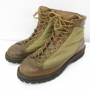 【中古】DANNER 30420 ダナーライト ブーツ 黒タブ 90s ゴアテックス ビブラムソール 茶 ブラウン 7EE 25cm相当 STK メンズ