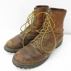 【中古】REDWING 899 アイリッシュセッター ブーツ 旧犬タグ ヴィンテージ プレーントゥ USA製 茶 ブラウン 9 EE 27cm相当 STK