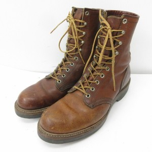 【中古】レッドウィング REDWING 70's アイリッシュセッター ブーツ 旧犬タグ プレーントゥ USA製 オロラセット 9B 27cm相当 STK