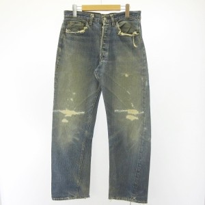 【中古】リーバイス Levi's 501 69年 70年 デニム 刻印2 赤耳 ビッグE 足長R インディゴ 実寸W31/L31 STK メンズ