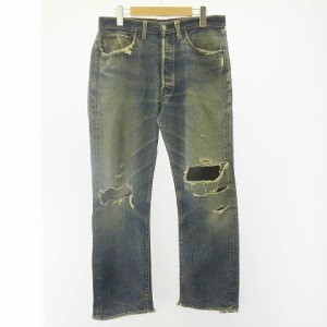 【中古】リーバイス Levi's 501 69年 刻印6 タイプ物 デニム ビッグE 紙パッチ 赤耳 インディゴ 実寸W31 L28 STK メンズ