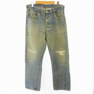 【中古】リーバイス Levi's 501 66前期 76年 刻印6 デニム ヴィンテージ 紙パッチ 黒カン 赤耳 インディゴ W36 L32 STK