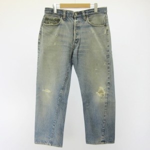 【中古】リーバイス Levi's 501 80年 デニム 66後期 刻印6 サークルR 赤耳 紙パッチ インディゴ W35/L30 STK メンズ