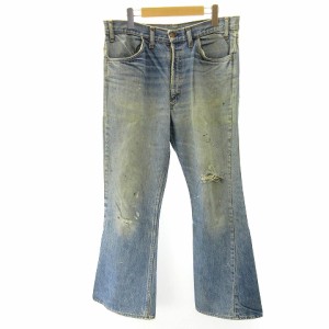 【中古】リーバイス Levi's 646 BIGE 39刻印 ビッグE デニム フレア ベルボトム SCOVILLジップ ライトブルー 実寸W35 L29 STK