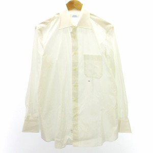 【中古】Camiceria Alessandra アレッサンドラ ワイシャツ ドレスシャツ 長袖 白 ホワイト 約M メンズ