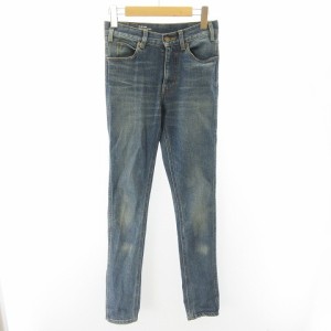 【中古】セリーヌ CELINE Skinny Jeans Union Wash スキニーデニム パンツ W_SK_002 N112 640E 07WS インディゴ 24 約XS-S