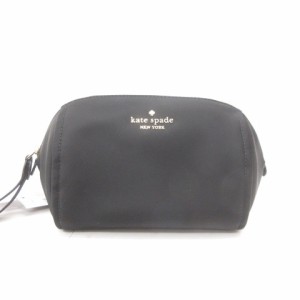 【中古】未使用品 ケイトスペード KATE SPADE タグ付き ミニポーチ 化粧ポーチ 小物入れ 黒 ブラック レディース