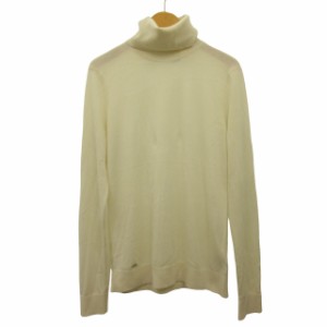 【中古】ローレンラルフローレン LAUREN RALPH LAUREN 近年 ニット セーター シルク混 ロゴ 165 約M ベージュ IBO47 