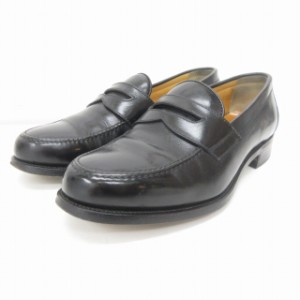 【中古】スコッチグレイン SCOTCH GRAIN コインローファー 革靴 シューズ レザー 黒 ブラック 25 メンズ