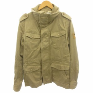 【中古】ディーゼル DIESEL ミリタリージャケット ブルゾン エルボーパッチ 比翼ボタン コットン ベージュ M メンズ