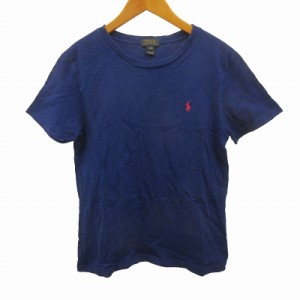 【中古】ポロ ラルフローレン POLO RALPH LAUREN Tシャツ カットソー 刺繍 ロゴ M ブルー 青 ■GY09 メンズ