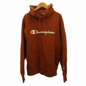 【中古】チャンピオン CHAMPION 美品 近年モデル プルオーバー パーカー フーディ ロゴ XL ブラウン 茶 ■GY09 メンズ