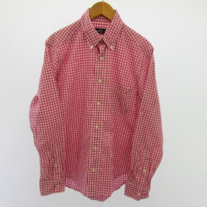 【中古】シップス SHIPS 近年 ギンガムチェックシャツ ボタンダウンシャツ USA製 ピンク S メンズ