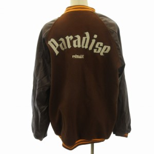 【中古】men and women paradise loose baseball uniform blouson スタジャン ジャケット ブルゾン 刺繍 ワッペン XXL