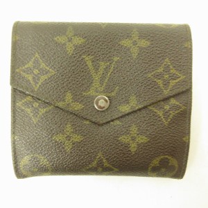 【中古】ルイヴィトン LOUIS VUITTON ヴィンテージ ポルトモネ ビエカルトクレディ モノグラム 二つ折り財布 茶 系