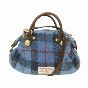 【中古】TREASURE TOPKAPI × Harris Tweed トプカピ ハリスツイード ハンドバッグ ショルダーバッグ チェック ロゴ