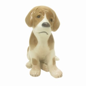 【中古】ロイヤルコペンハーゲン  希少 イヤーフィギュリン 犬 陶磁器 オブジェ 置物 陶器 セントバーナード STK