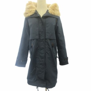 【中古】エーグル AIGLE 裏地ボア ブルゾン ジャケット 紺 ネイビー M ■GY31 レディース