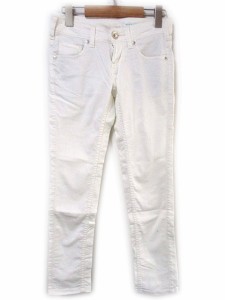 【中古】バックナンバー BACK NUMBER Aqua Denim パンツ ボトムス スキニー ストレッチ 無地 白 26 レディース