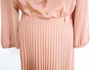 中古 ストロベリーフィールズ Strawberry Fields ワンピース チュニック シャツワンピース 長袖 プリーツ 無地 オレンジ レディースの通販はau Pay マーケット ブランド古着のベクトル 商品ロットナンバー