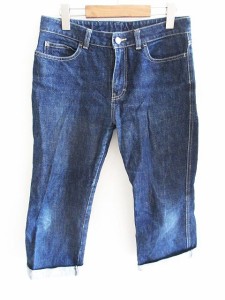 【中古】カルバンクラインジーンズ Calvin Klein Jeans デニム パンツ 折り返し ロゴ サブリナ インディゴ 30 レディース