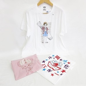 【中古】未使用品 ユニクロ UNIQLO UT ワンピース ONE PIECE 3枚セット Tシャツ キャラクター チョッパー ホワイト ピンク 白 4XL