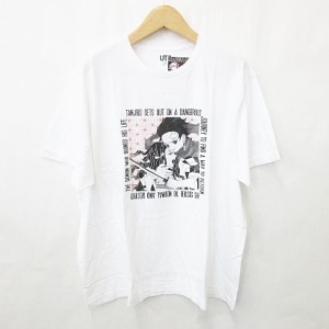 【中古】未使用品 ユニクロ UNIQLO UT 鬼滅の刃 Tシャツ 半袖 プリント ロゴ キャラクター 炭治郎 禰豆子 ホワイト ブラック 白 黒 4XL