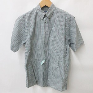 【中古】ペンドルトン PENDLETON シャツ カジュアルシャツ ボタンダウン 半袖 チェック 緑 紺 茶 グリーン ネイビー ブラウン M メンズ