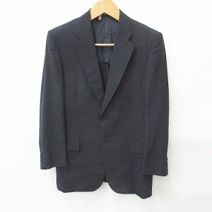 【中古】ドーメル DORMEUIL ジャケット テーラード シングル 紺 ネイビー メンズ