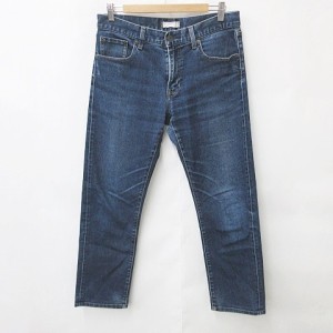 【中古】ギャップ GAP パンツ デニム ジーンズ スリム ブーツカット ロング ユーズド ひげ加工 綿 青 ブルー 91/81 メンズ