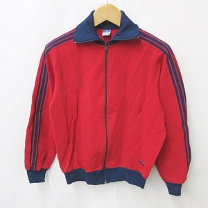 【中古】アディダス adidas トラックジャケット ジャージ 70s ヴィンテージ 西ドイツ デサント製 ジップアップ ロゴ ADS-3F 赤 レッド 4