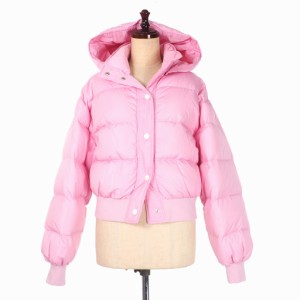 【中古】未使用品 エムエスジーエム MSGM 19AW クロップ ダウン ジャケット フーディー 40 ライトピンク 2741MDH16X