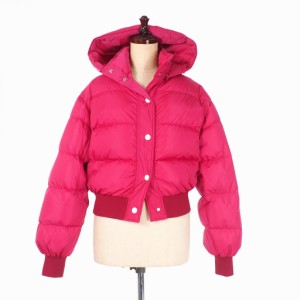 【中古】未使用品 エムエスジーエム MSGM 19AW CROP DOWN JACKET クロップ ダウン ジャケット フーディー 38