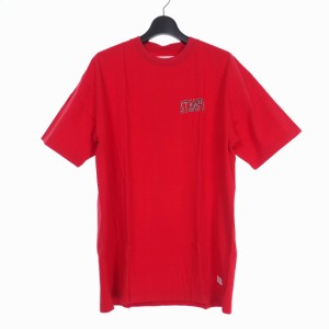 【中古】未使用品 スタンプド STAMPD Collegiate Tee プリント ロゴ Tシャツ 半袖 カットソー S 赤 レッド